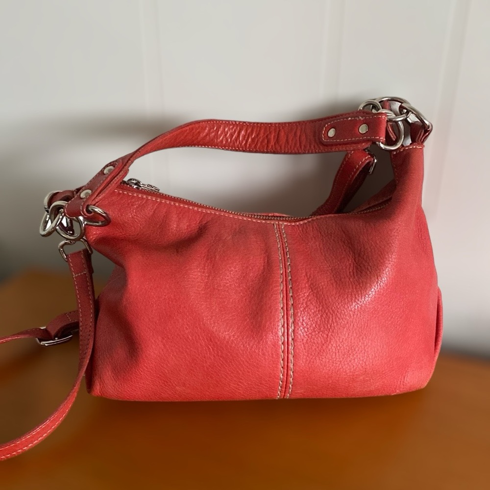 Roots genuine leather shoulder / crossbody bag